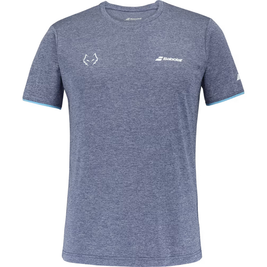 BABOLAT CREW NECK TEE LEBRON MEN ESTATE BLUE/HTHR