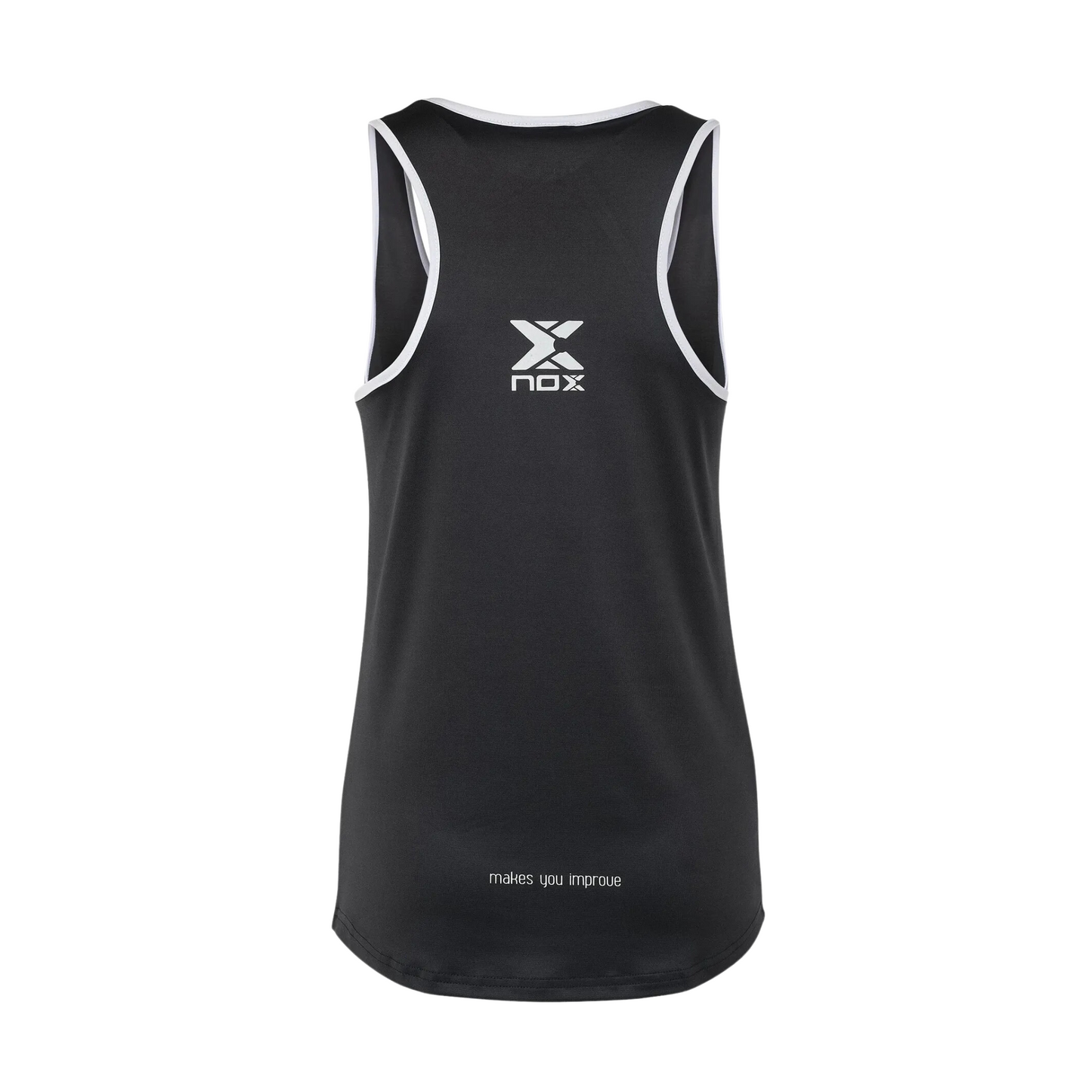 CAMISETA TIRANTES TEAM PLOMO LOGO BLANCO