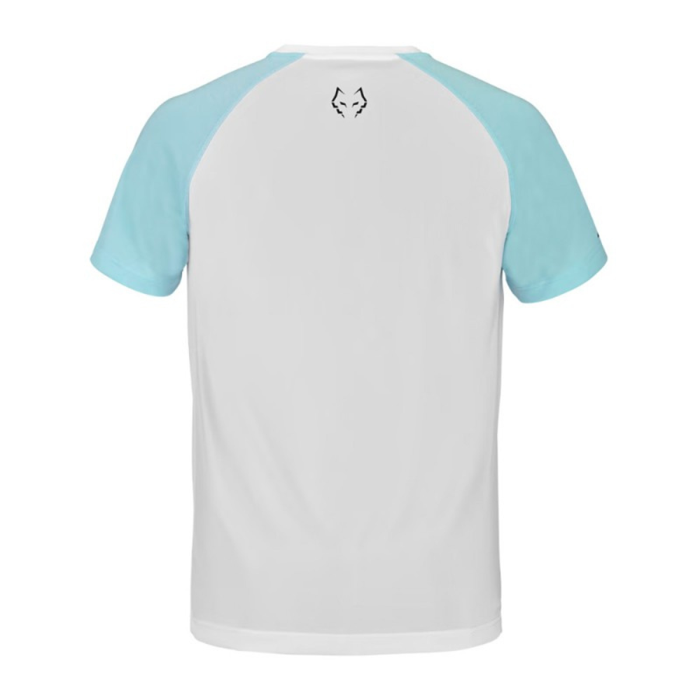 BABOLAT PLAYERA CREW NECK TEE WHITE/LIGHT BLUE