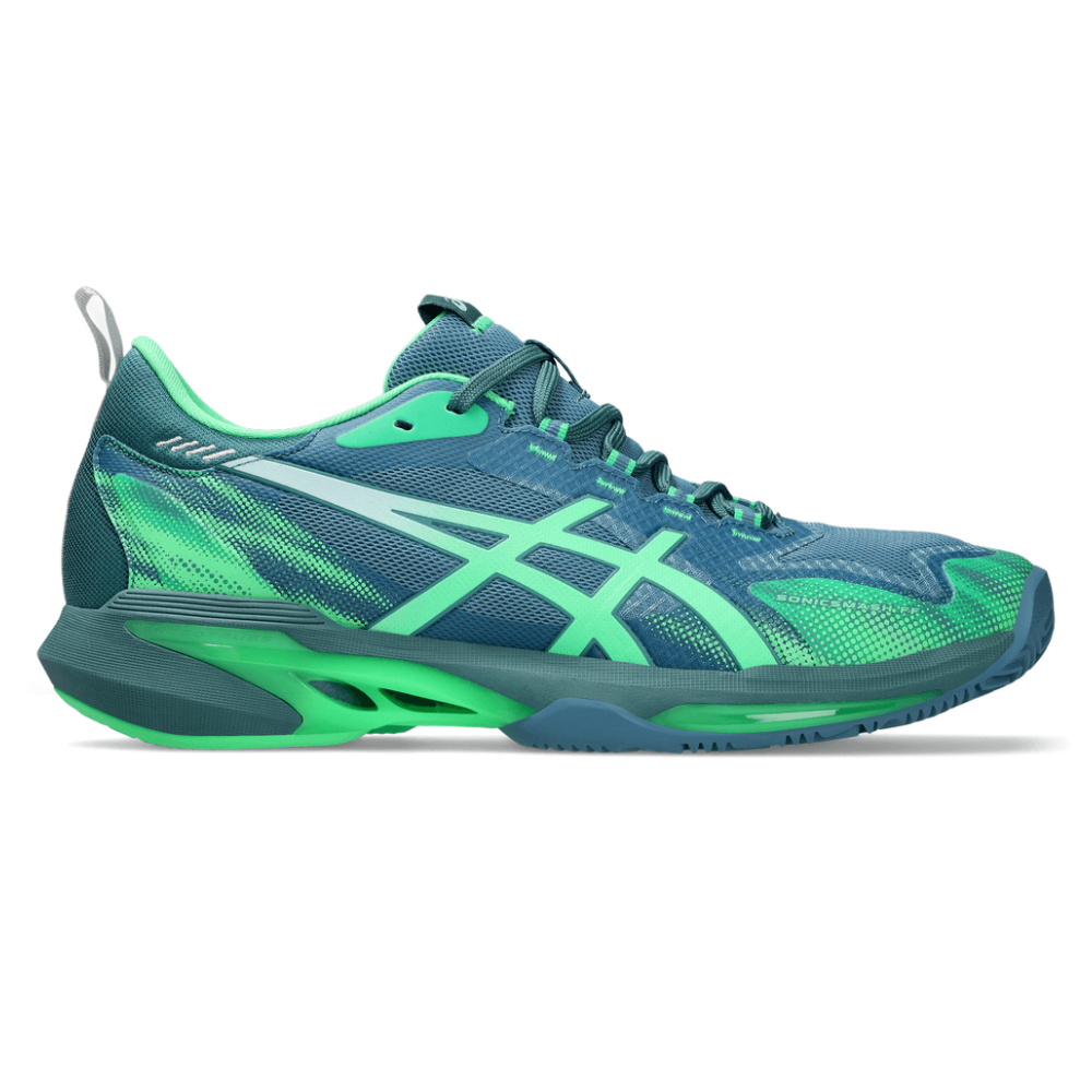 ASICS MEN SHOES SONIC SMASH FFSABA BLUE / VITAL GREEN