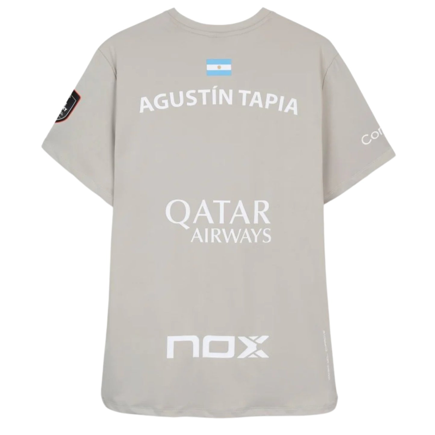 NOX CAMISETA SPONSORS AT10 GRIS SUAVE DE AGUSTÍN TAPIA 2026