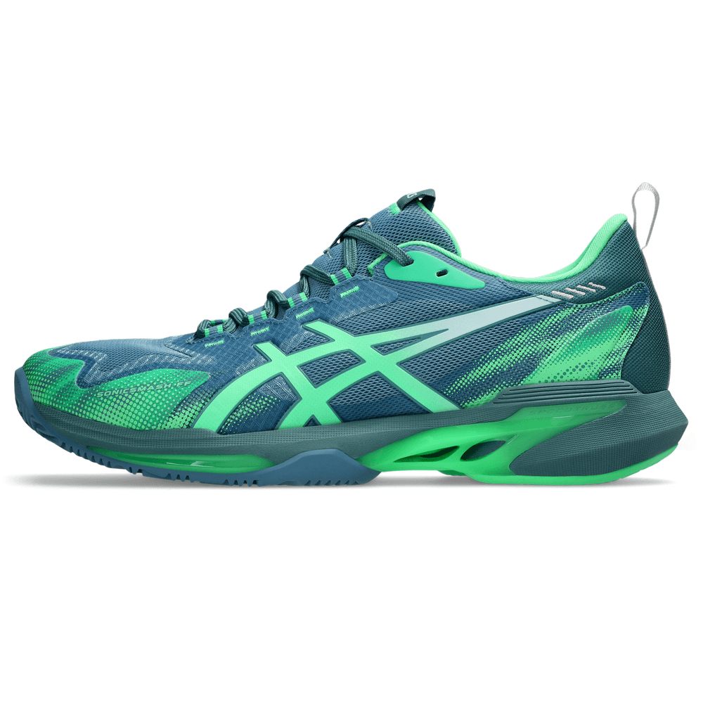 ASICS MEN SHOES SONIC SMASH FFSABA BLUE / VITAL GREEN