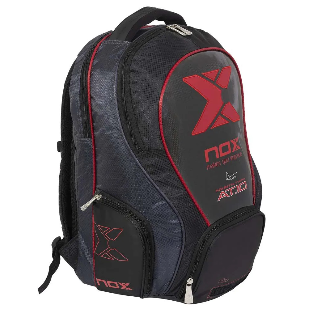 NOX MOCHILA AT10 STREET BLACK LOGO ROJO