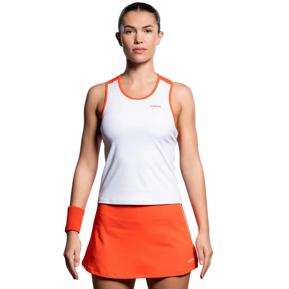 CAMISETA TIRANTES MUJER TEAM BLANCO/ROJO