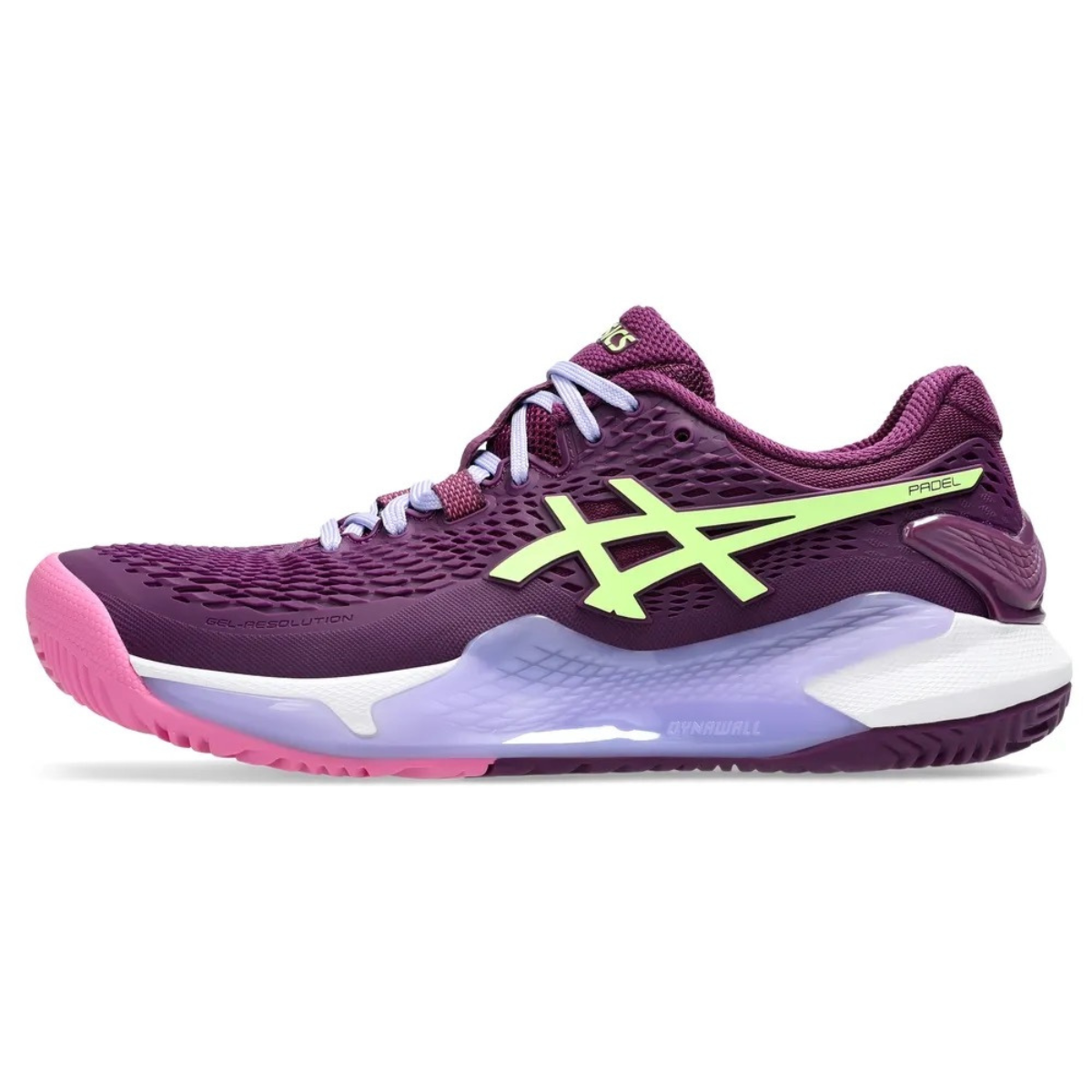 ASICS GEL RESOLUTION 9 PDL WOMEN DEEP MAUVE/LIME