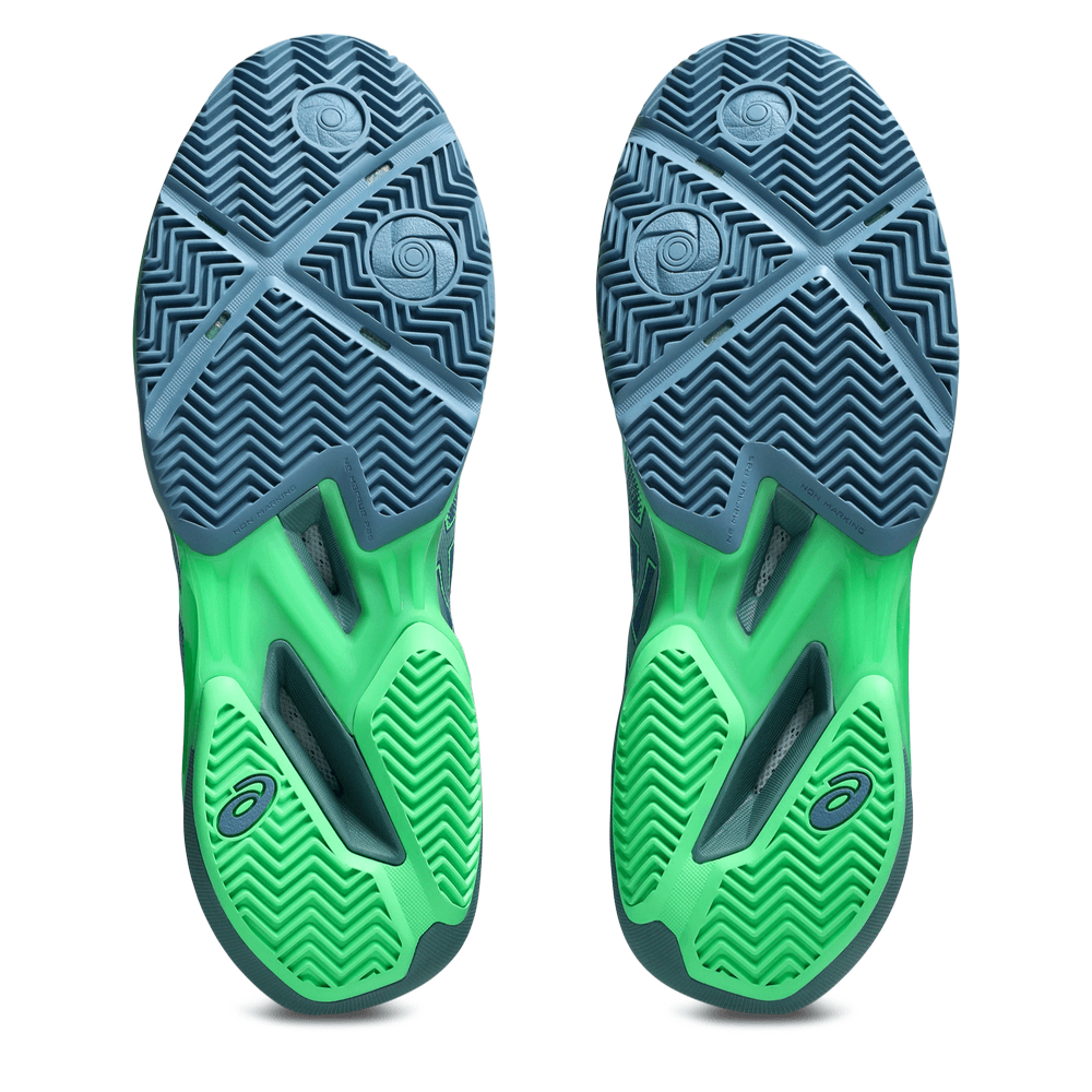 ASICS MEN SHOES SONIC SMASH FFSABA BLUE / VITAL GREEN