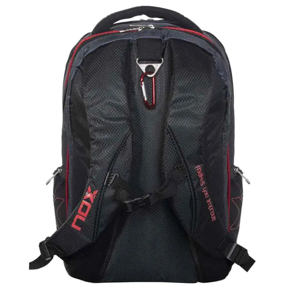 NOX MOCHILA AT10 STREET BLACK LOGO ROJO