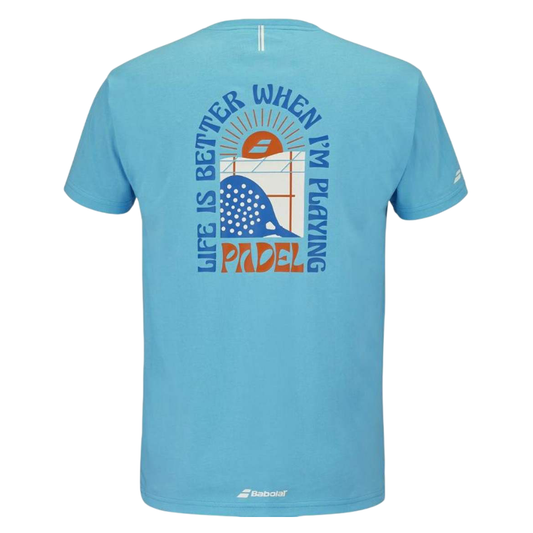 BABOLAT PLAYERA PERF COTTON TEE SCUBA BLUE