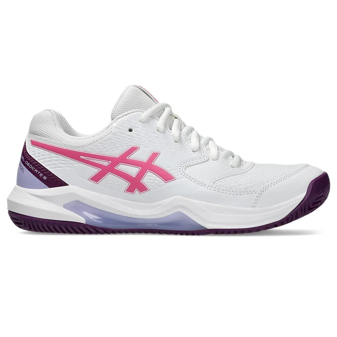ASICS TENIS GEL DEDICATE 8 PDL WHITE/DRAGON FRUIT MUJER