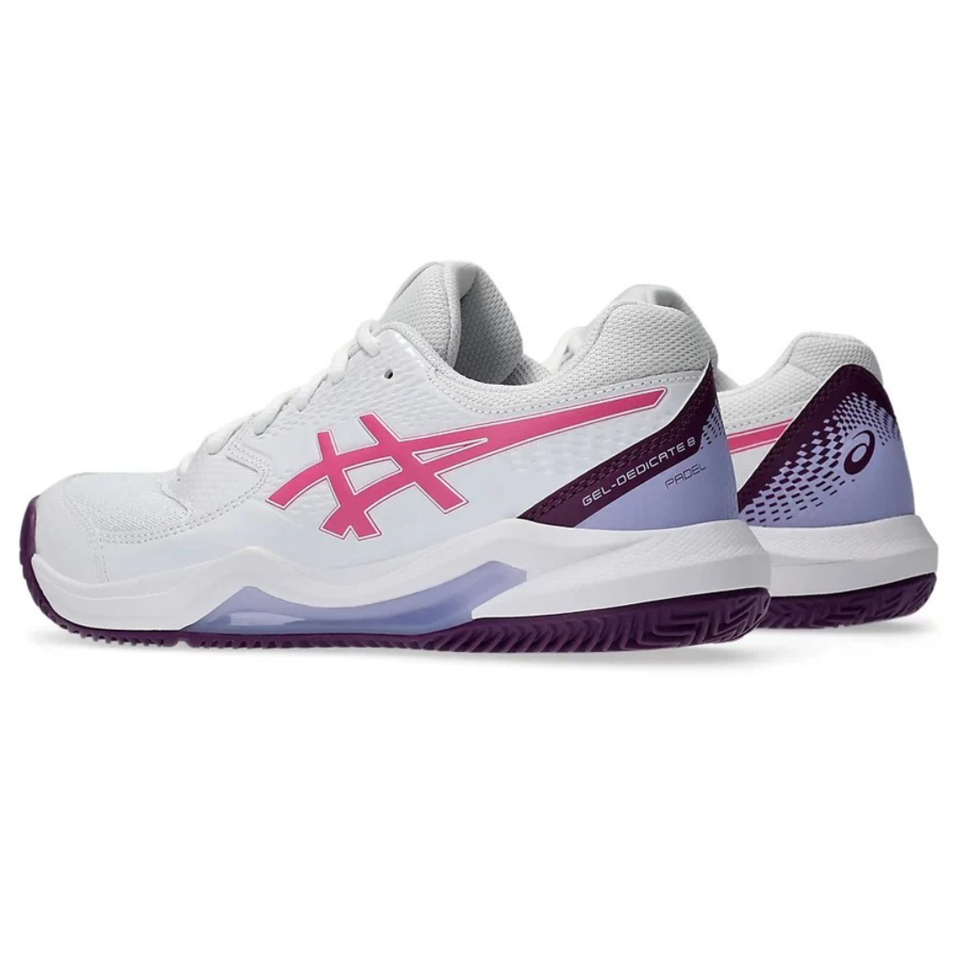 ASICS TENIS GEL DEDICATE 8 PDL WHITE/DRAGON FRUIT MUJER