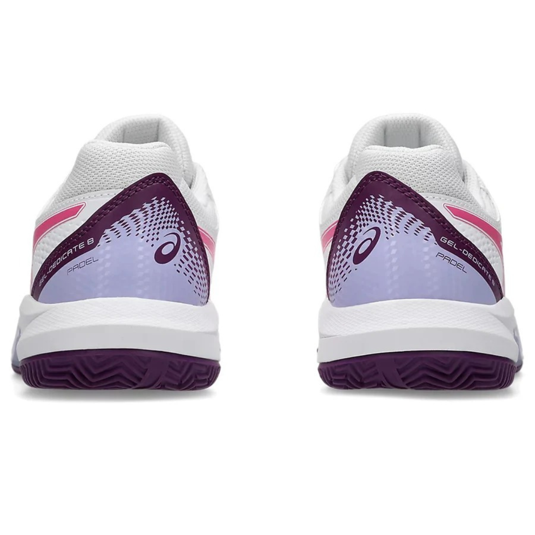ASICS TENIS GEL DEDICATE 8 PDL WHITE/DRAGON FRUIT MUJER