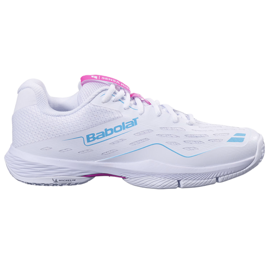 BABOLAT TENIS SENSA RISE WOMAN WHITE/RHODAMINE RED