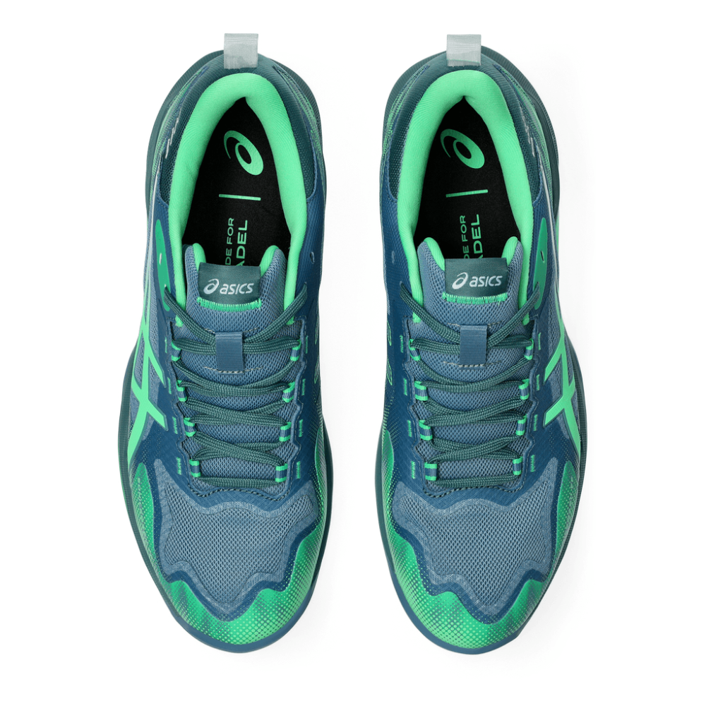 ASICS MEN SHOES SONIC SMASH FFSABA BLUE / VITAL GREEN