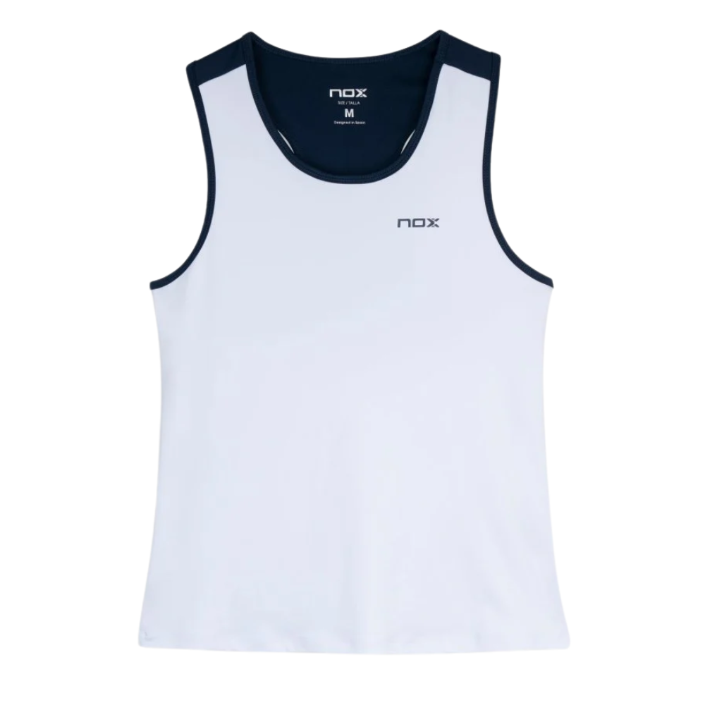 CAMISETA TIRANTES MUJER TEAM BLANCO/AZUL