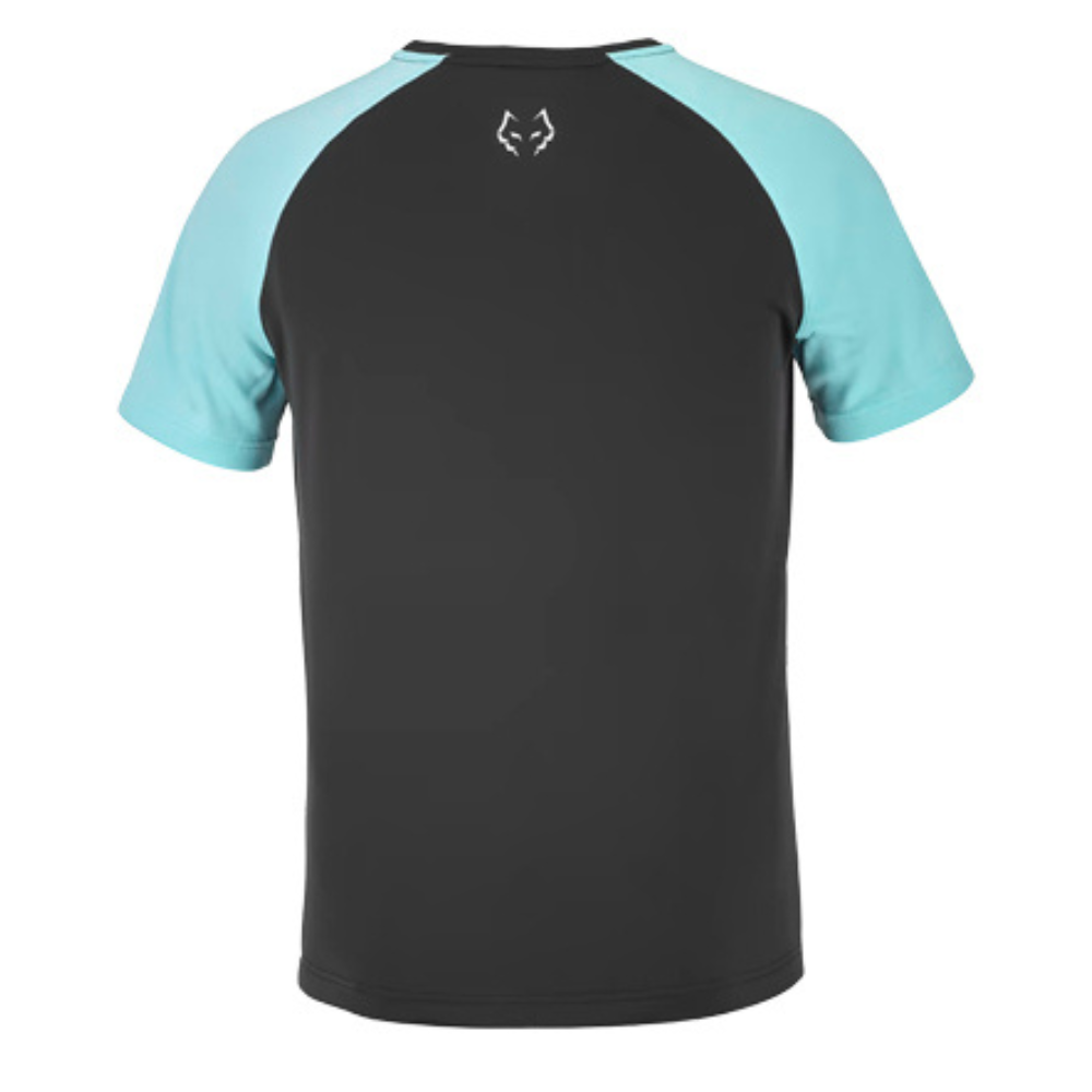 BABOLAT PLAYERA CREW NECK TEE BLACK/LIGHT BLUE
