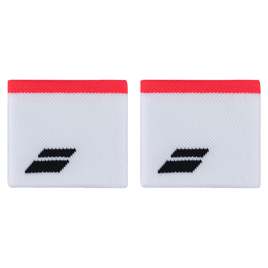 BABOLAT MUÑEQUERA LOGO WRISTBAND WHITE/ STRIKE RED