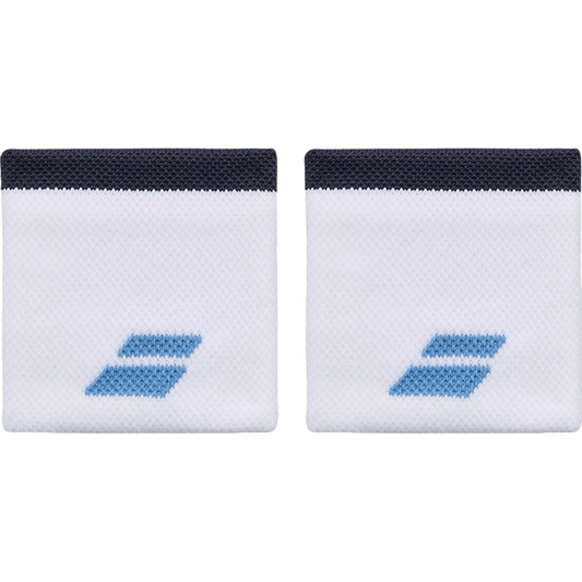 BABOLAT MUÑEQUERA LOGO WRISTBAND WHITE DRIVE BLUE