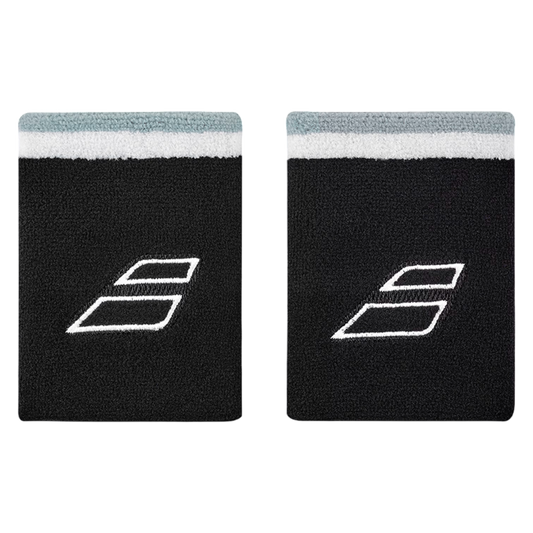 BABOLAT MUÑEQUERA TERRY JUMBO WRISTBAND BLACK/ WHITE