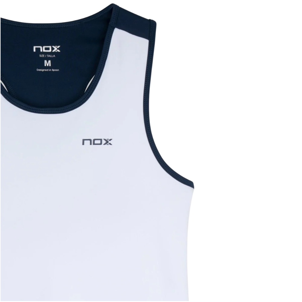 CAMISETA TIRANTES MUJER TEAM BLANCO/AZUL