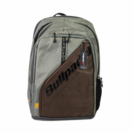BULLPADEL MOCHILA VERTEX 03 GRIS/MARRÓN
