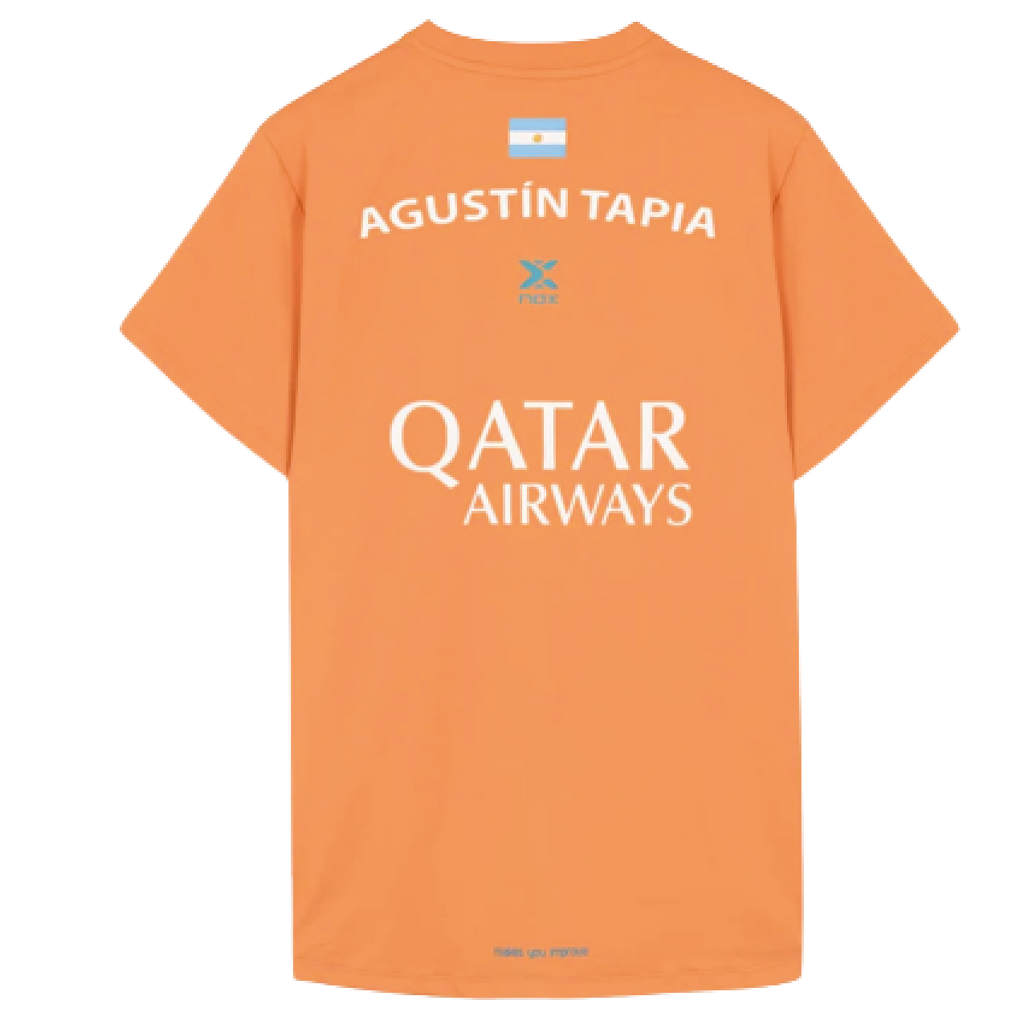 Camiseta de Pádel Oficial de Agustín Tapia 2023 Naranja