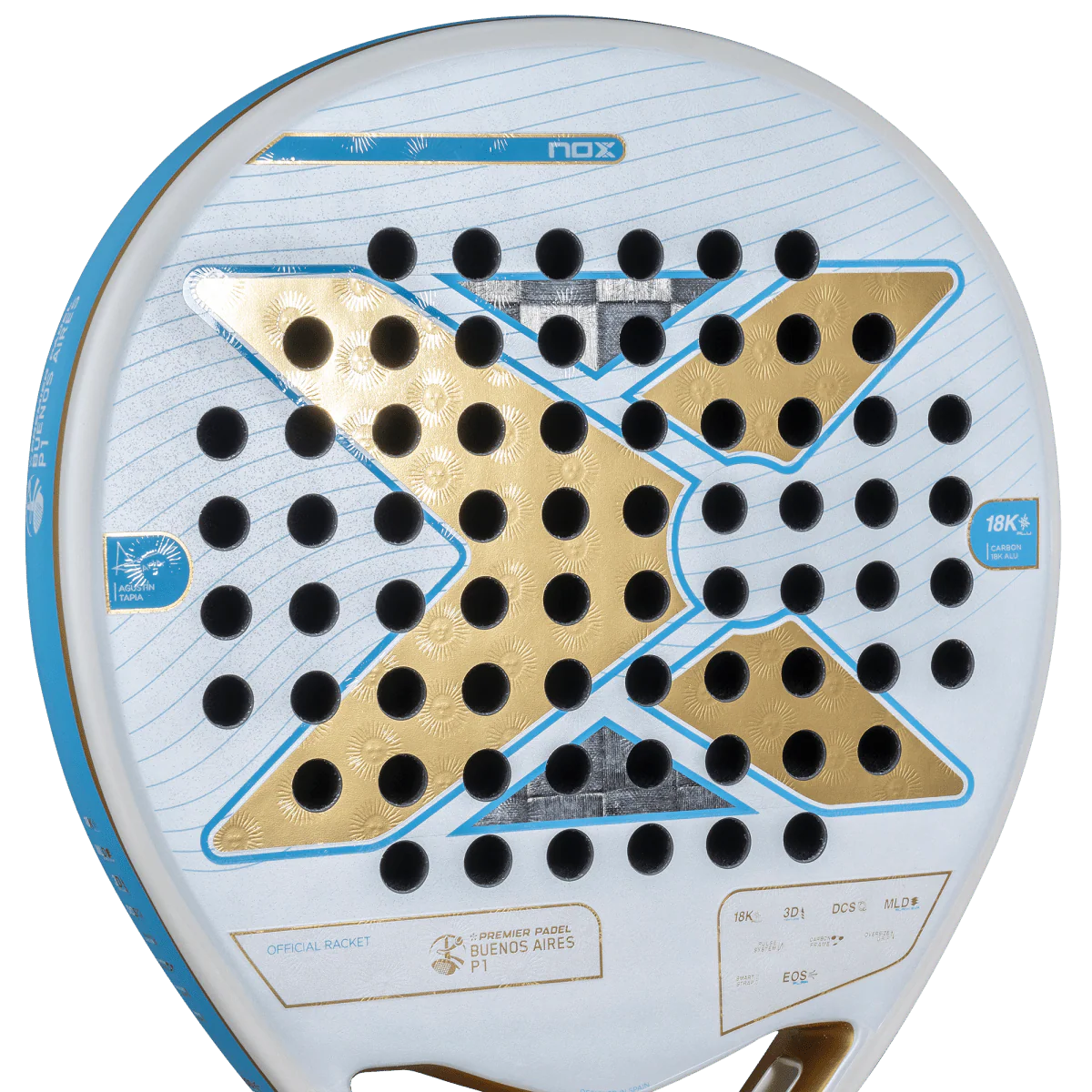 NOX PALA PADEL AT10 LUXURY GENIUS 18K ALUM BUENOS AIRES EXCLUSIVE EDITION