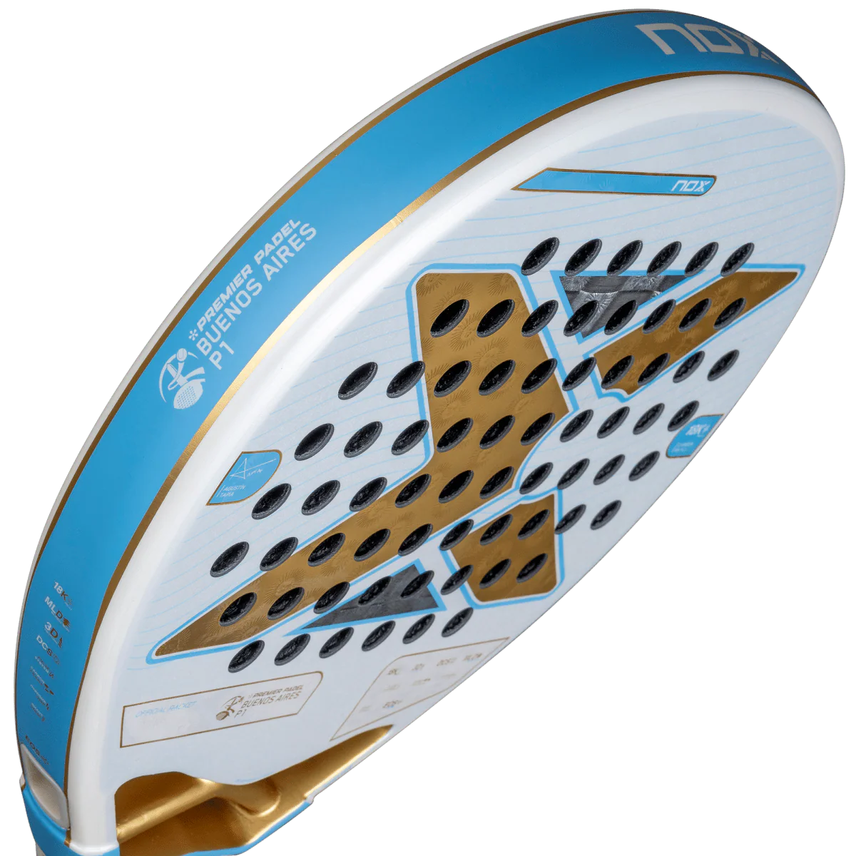 NOX PALA PADEL AT10 LUXURY GENIUS 18K ALUM BUENOS AIRES EXCLUSIVE EDITION