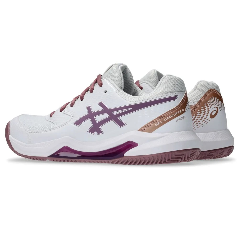 ASICS TENIS GEL DEDICATE 8 PADEL WOMEN WHITE/DARK UBE